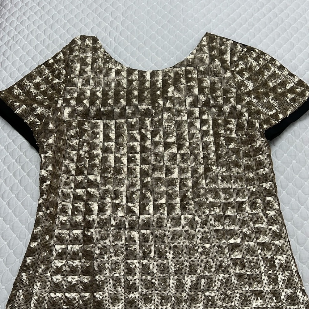 Ted Baker - Sequined Cocktail Dress. Gold